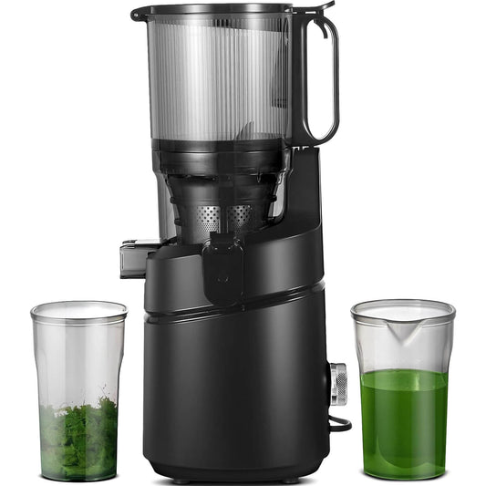 AMZCHEF Masticating Juicer 5.3-Inch Self-Feeding Black